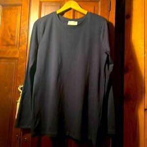 ZENANA CREW NECK NWOT NAVY BLUE COTTON TOP SIZE XL